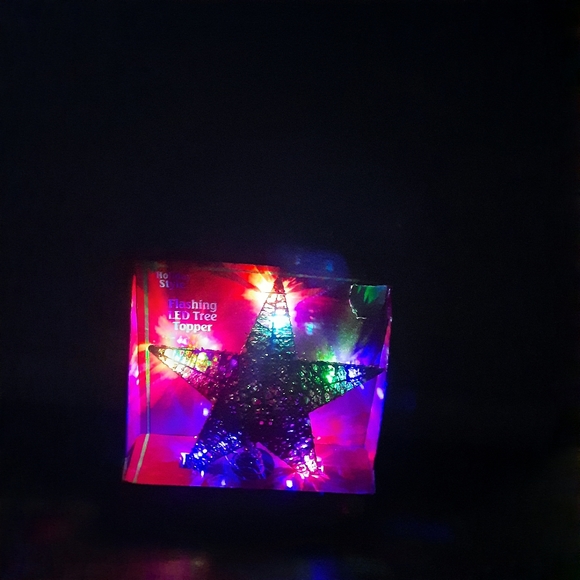 NIB 10 LED Lighted Gold Glitter & Sequin Star Tree topper 11" - Picture 6 of 7